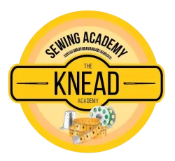 The knead sewing academy logo